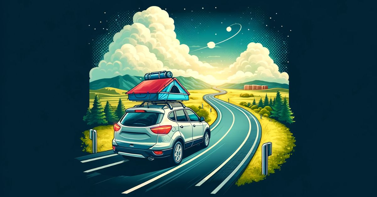 Roadtrip med tagtelt til bil